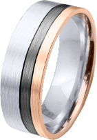 ALIANZA ORO BICOLOR Y RODIO NEGRO