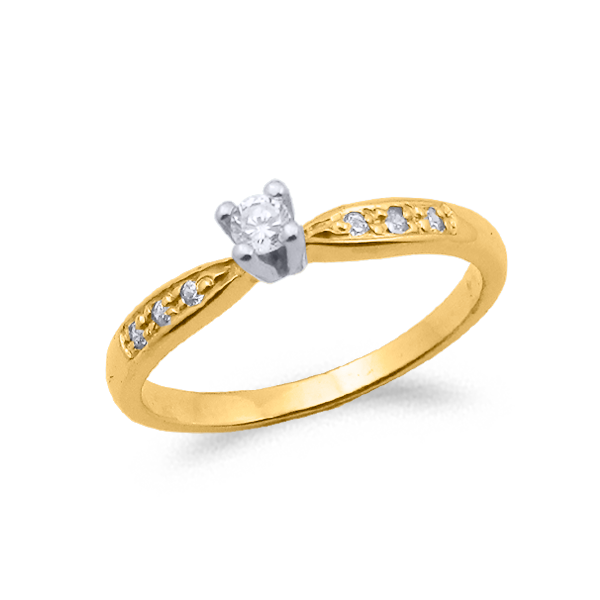 SORTIJA ORO Y DIAMANTES (0.16ct TOTAL) MODELO 29709